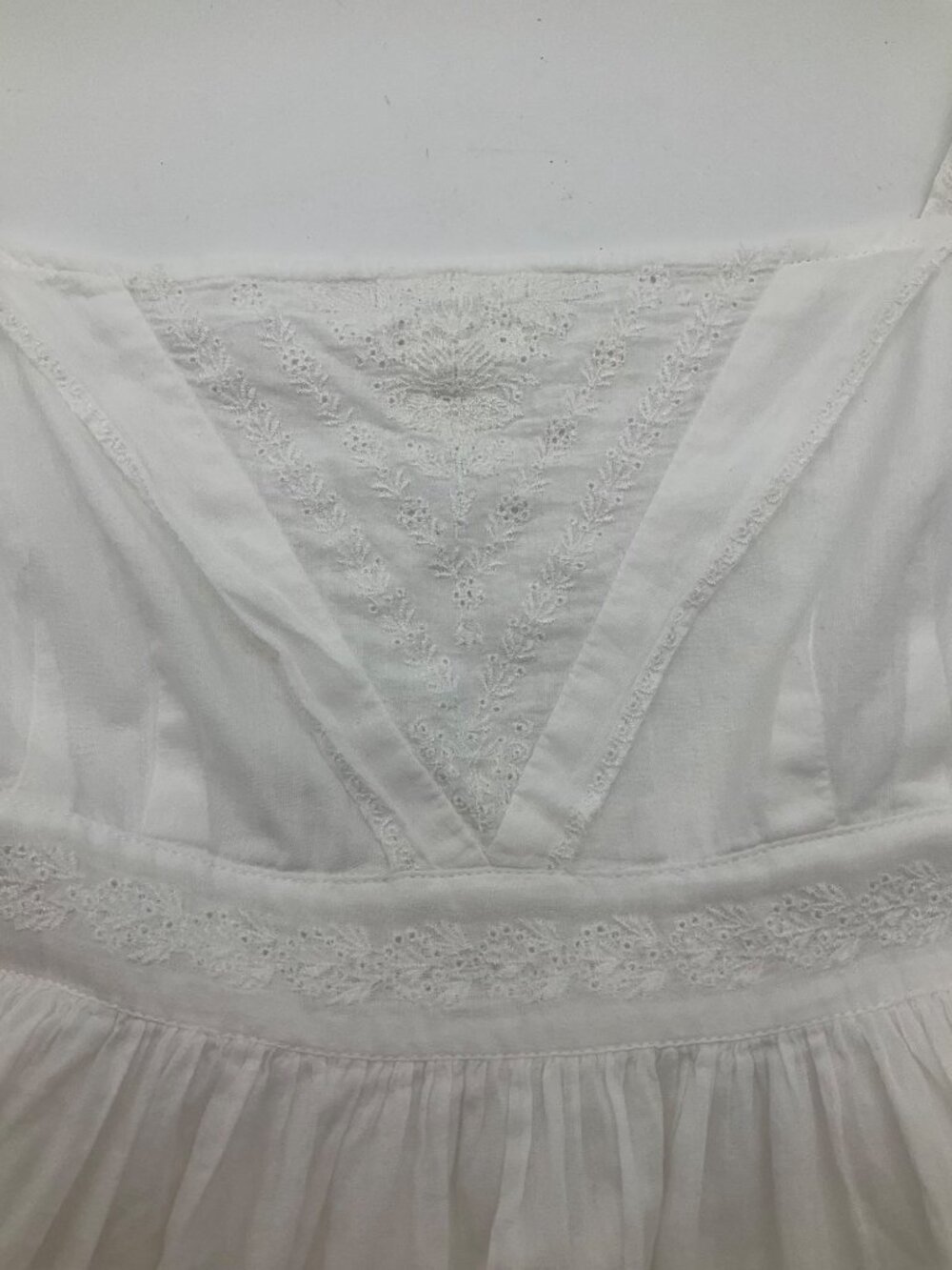 Lil Anthropologie 2 White Cotton Wrap Babydoll Dress Adjustable Coastal Preppy - Picture 6 of 12